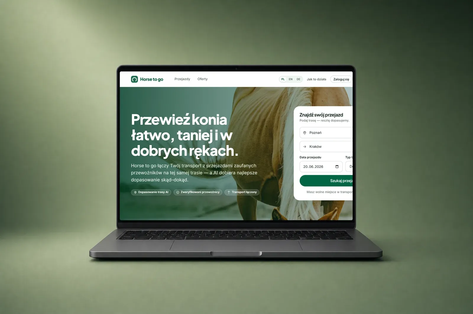 Strona główna Horse to go z wyszukiwarką przejazdów dla koni